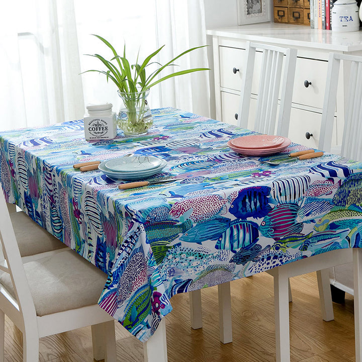 Colorful Marine Life Table Cover