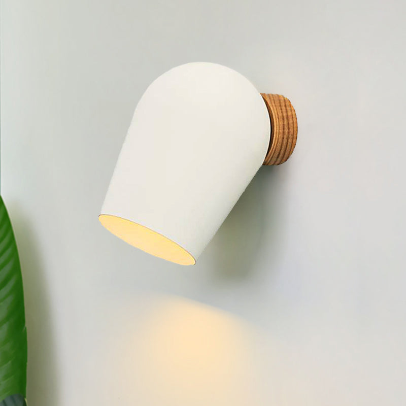 BowLift | Dome Wall Light with White Metal Shade 1 Light Nordic Wall Lighting for Nightstand