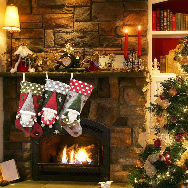 BowLift | Christmas Decorative Supplies Lambswool Three-dimensional Christmas Socks