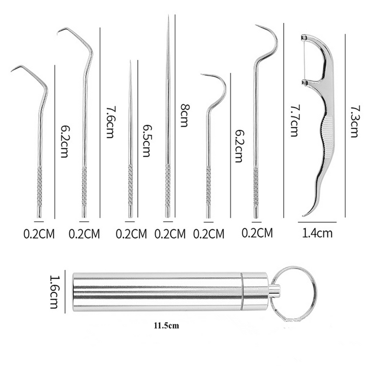 BowLift | Toothpick set made of stainless steel (7 pcs)