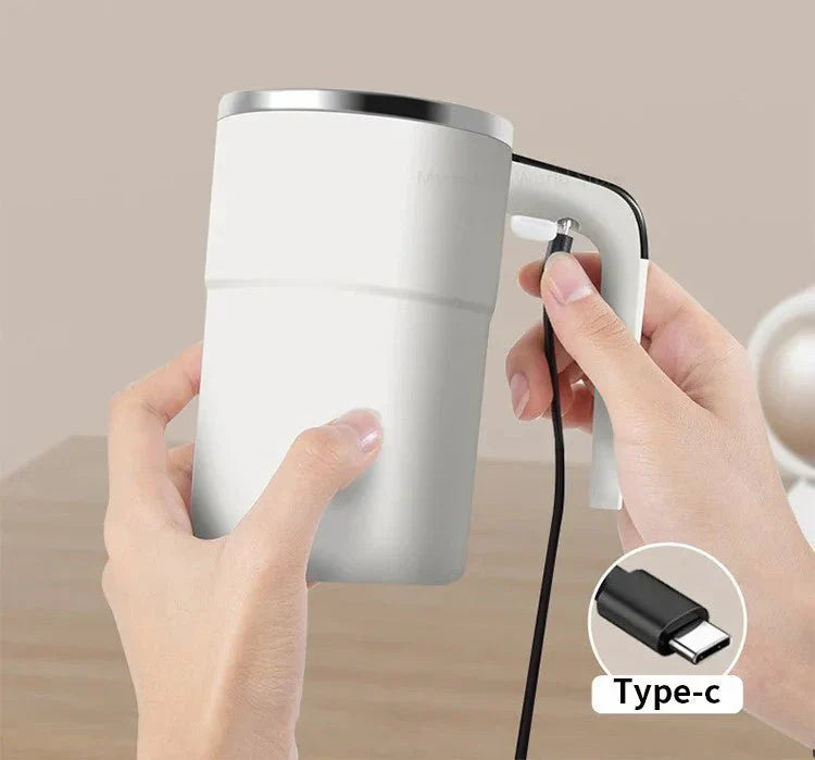 BowLift | Rechargeable Self-Stirring Coffee Mug – Portable Electric Stainless Steel Mixer with Magnetic Rotation for Effortless Brewing