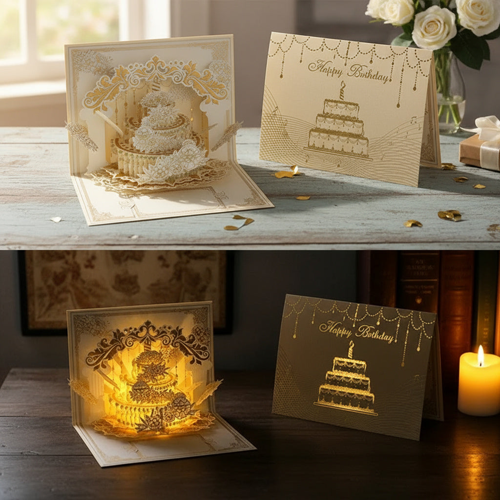 BowLift | Illuminated Pop Up Birthday Gift Card