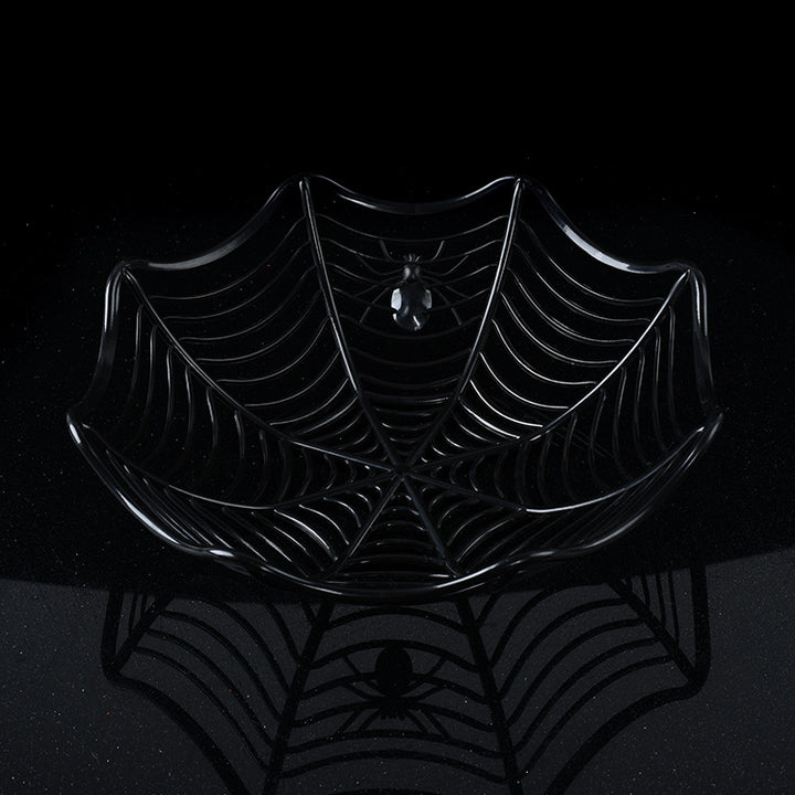 Plastic decor bowl in spider web shape for Halloween fruit and candy bowl