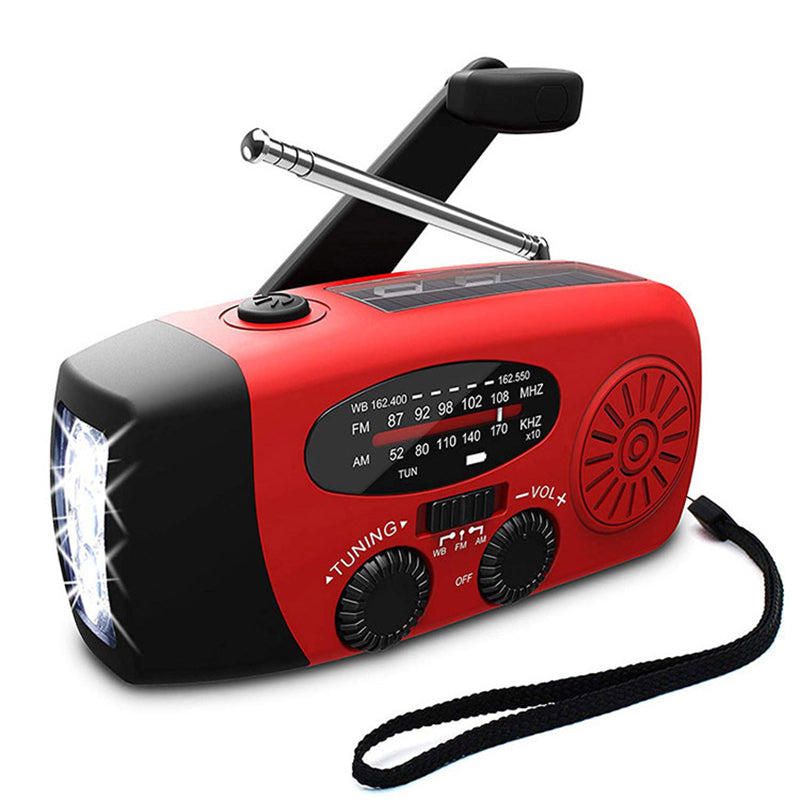 BowLift | Self-Powered Emergency Radio – Hand Crank, Solar, Flashlight & Power Bank – FM/AM Radio, Essential for Disasters and Emergencies