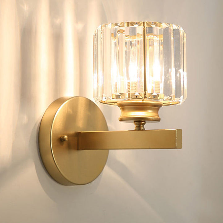 BowLift | Crystal Glass Wall Light With Modern Arm Design
