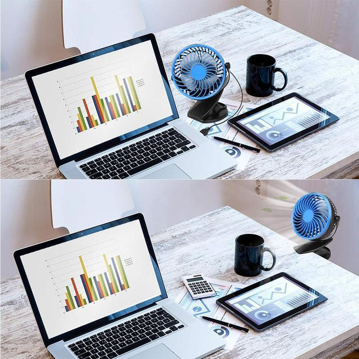 360 ° Portable & Rechargeable Lithium-Ion Fan | Bowlift