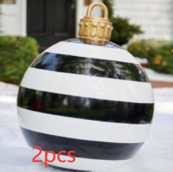 BowLift | Inflatable Christmas Ball Outdoor Decoration 60cm – Weather Resistant PVC Christmas Decoration