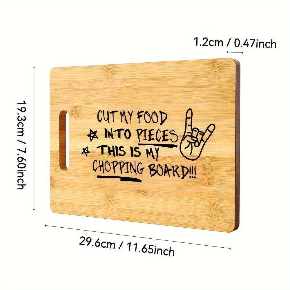 Gravieretes Bamboo Cutting Board – Humorous Kitchen Decoration and Gift Bowlift