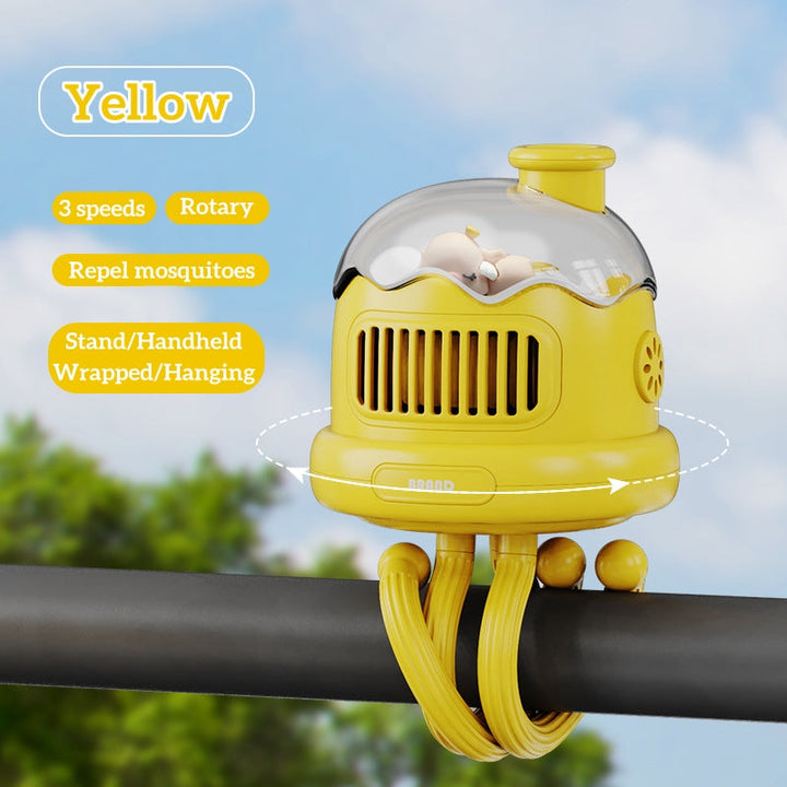 USB Rechargeable Portable Mosquito Repellent Stroller Fan | Bowlift