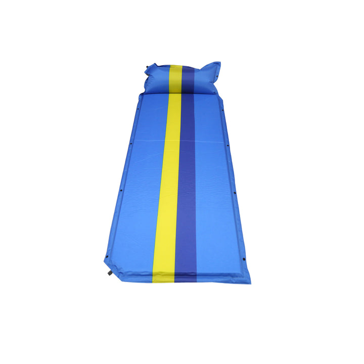 self-inflating camping sleeping pad with integrated pillow and insulated foam core Bowlift
