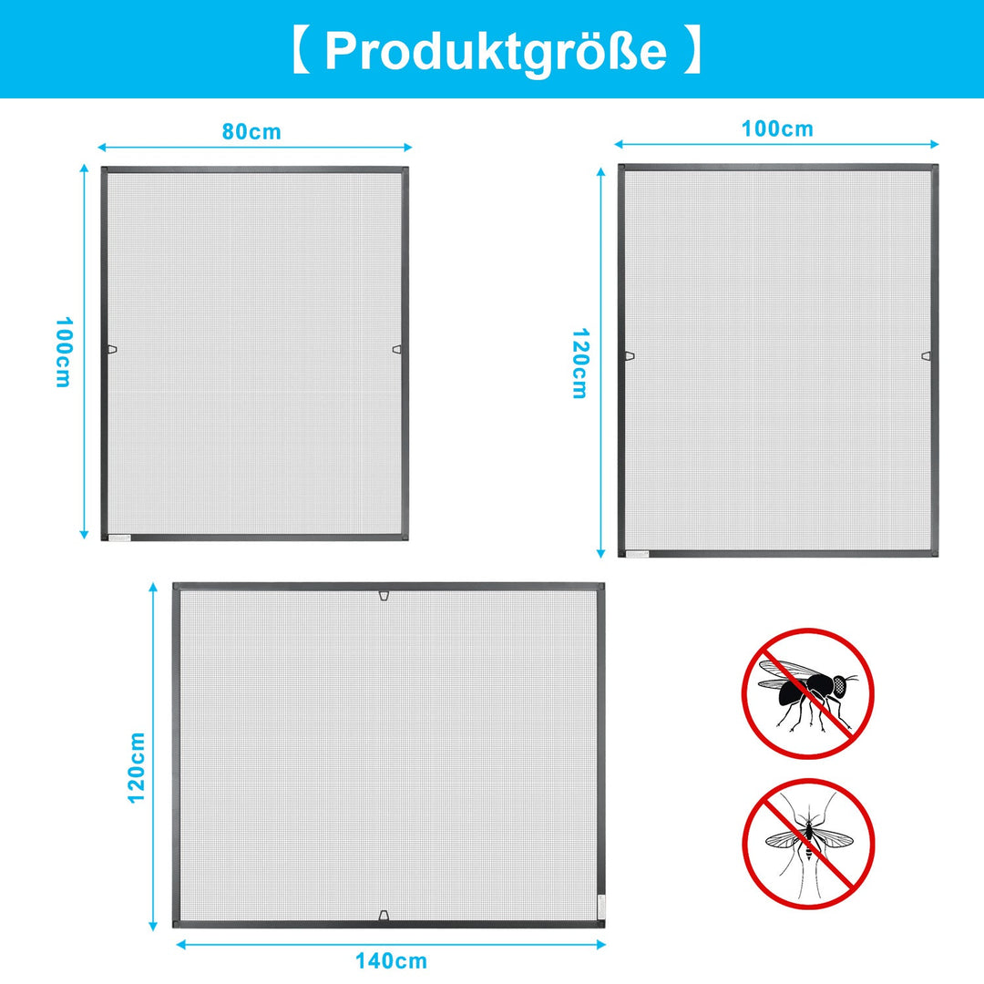 Fly screen window insect protection anthracite | Bowlift