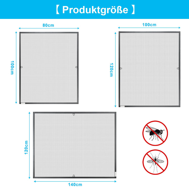 Fly screen window insect protection anthracite | Bowlift