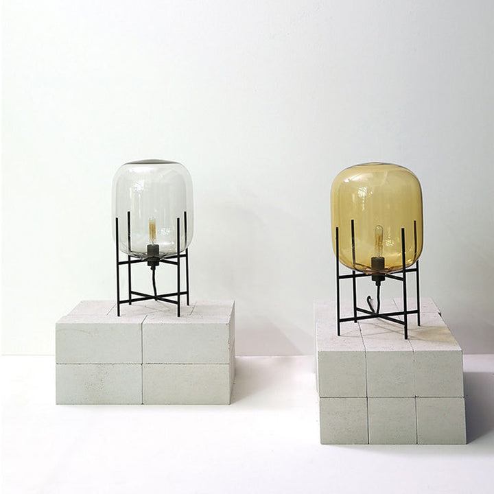 Contemporary Glass Floor Lamp Set