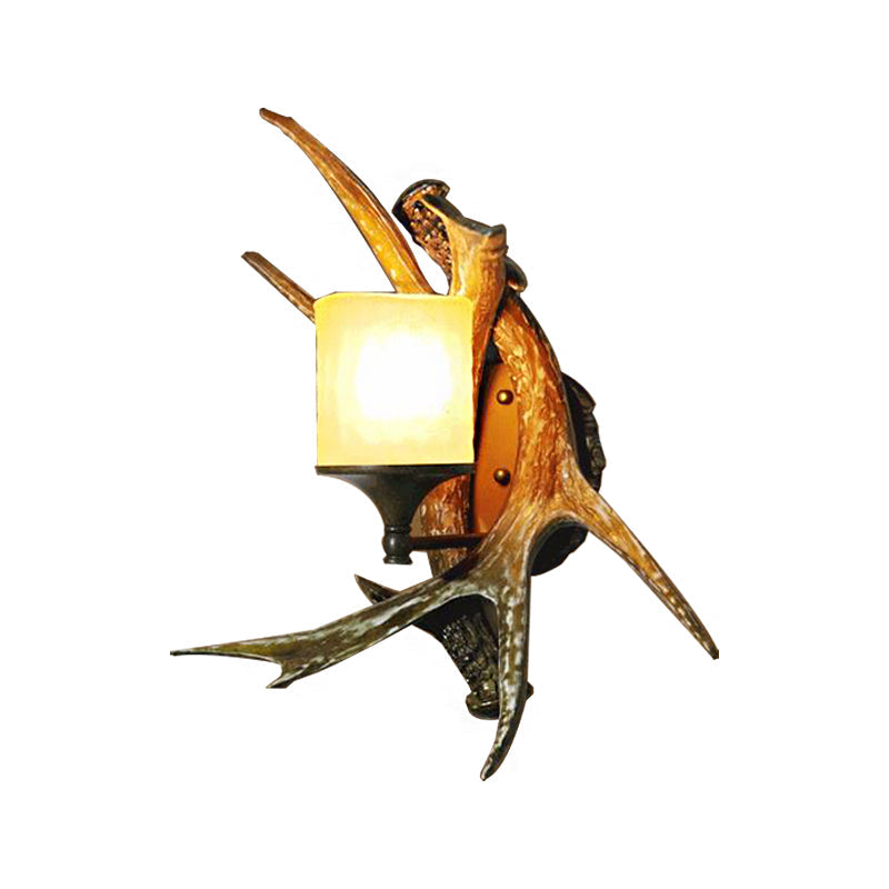 BowLift | 1 Light Marble Wall Light Modern Style Bronze Cylinder Dining Room Wall Light with Moose