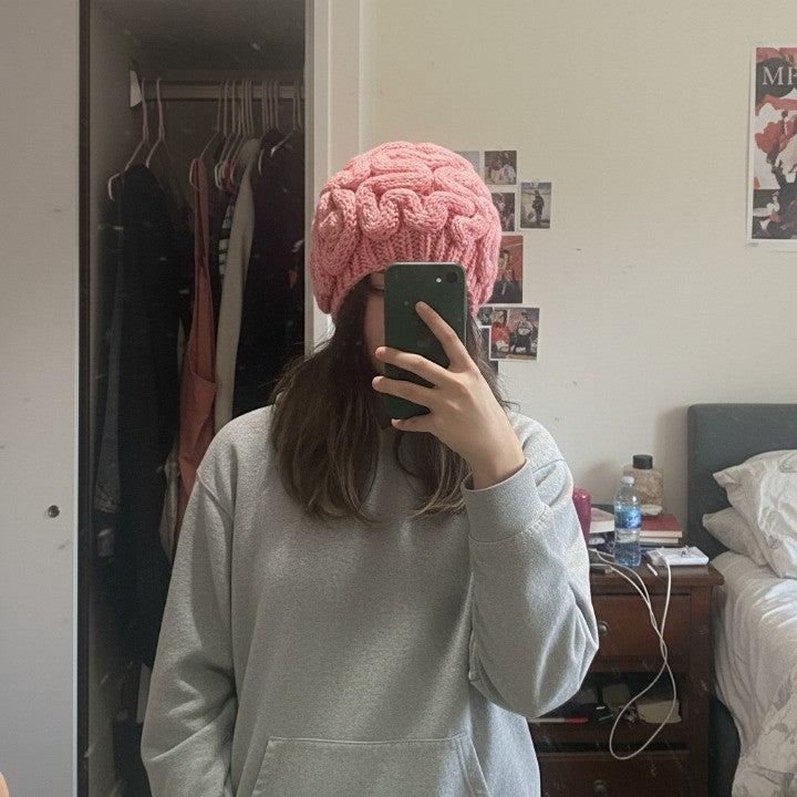 BowLift | Too Much IQ Knitted Brain Beanie
