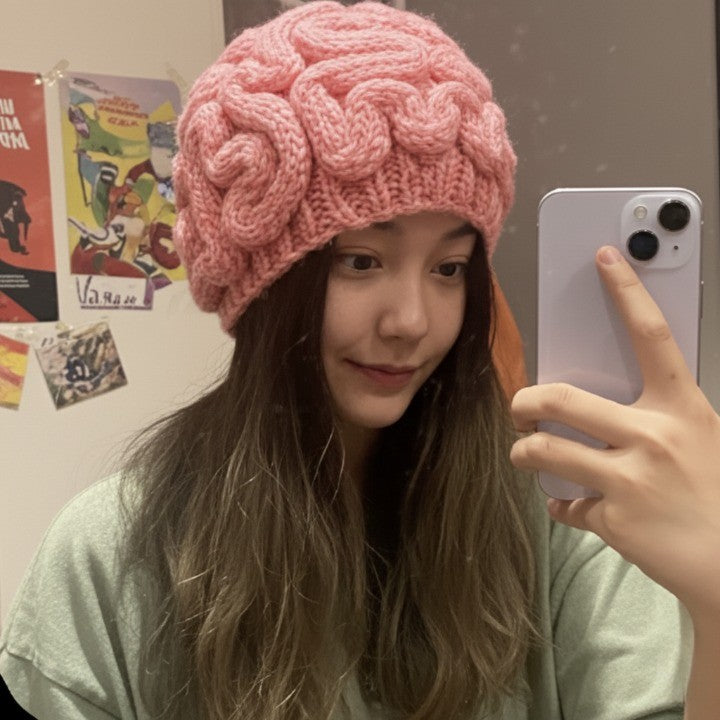 BowLift | Too Much IQ Knitted Brain Beanie