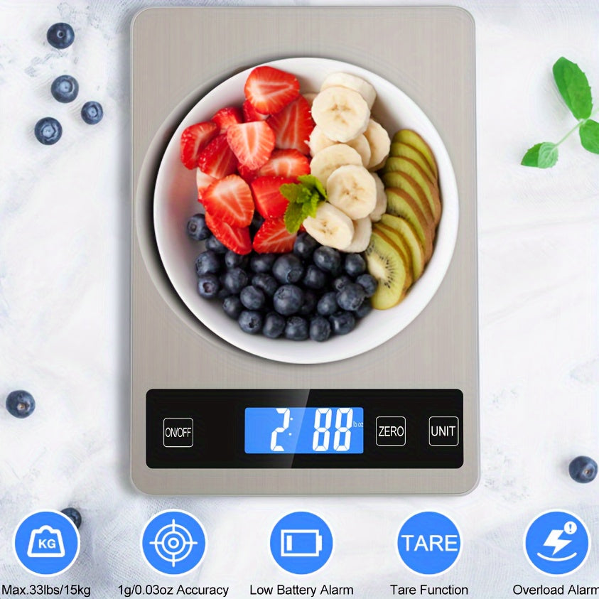Digital kitchen scale 15 kg USB rechargeable | Bowlift