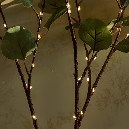 BowLift | LED Willow Branch Lights in Ceramic Vase