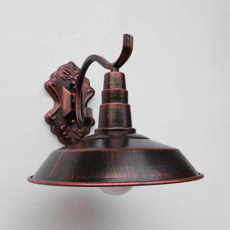 BowLift | 1 Bulb Barn Wall Light Country House Style Copper/Rust Wrought Iron Wall Lamp for Corridor