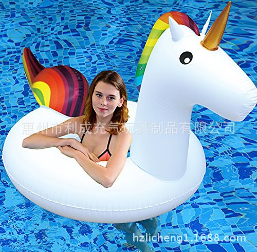 Women inflatable pool float in unicorn shape Bowlift