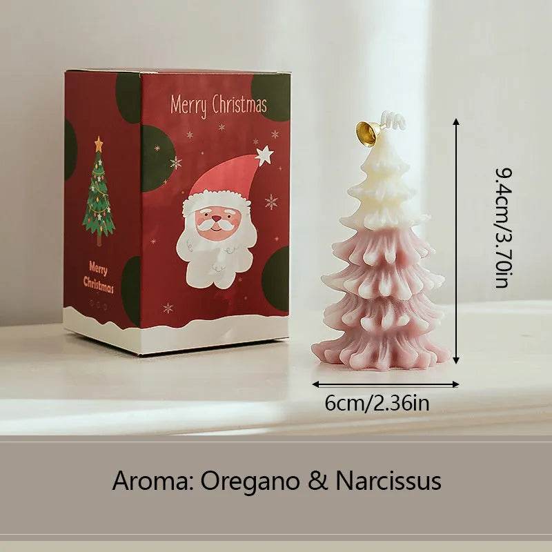 BowLift | Merry Christmas Candle 3D Xmas Tree Shaped Aromatherapy Candles Ornaments Navidad New Year Party Home Decor Xmas Gift
