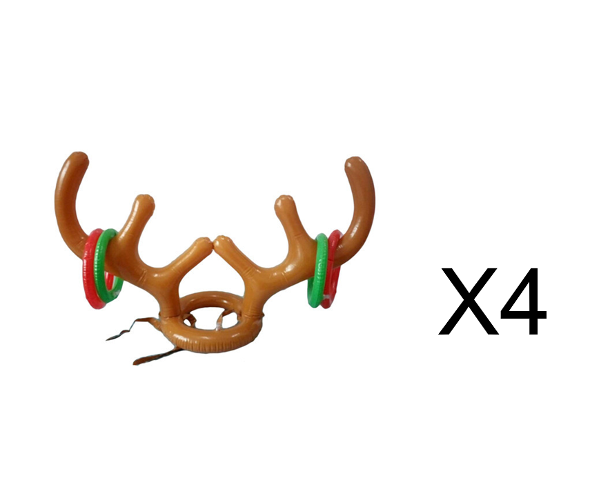 BowLift | Christmas Game Inflatable Reindeer Antler Hat Ring Toss Christmas Gift