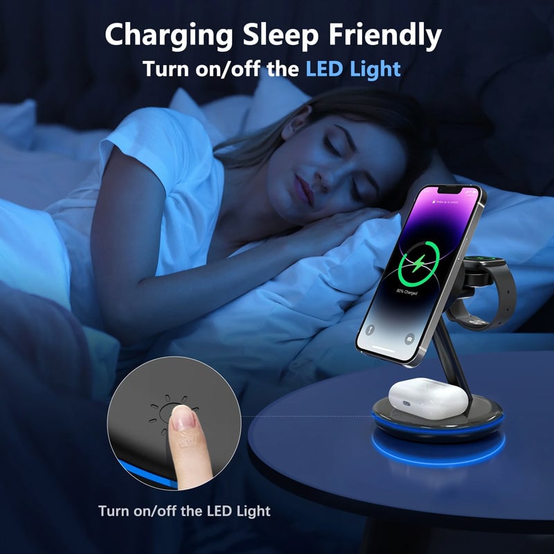 BowLift | Folding magnetic 3-in-1 wireless charger