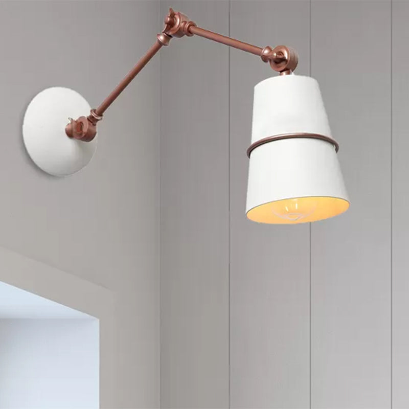 BowLift | 1 Light Wall Recessed Light Modern Style Angled Metal Wall Lighting with Swivel Arm in Black/White for Hallway