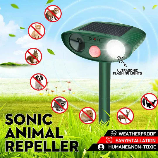 BowLift | Ultrasonic Deer Repeller - Pack Of 4 Solar Powered - Get Rid of Deer in 48 Hours