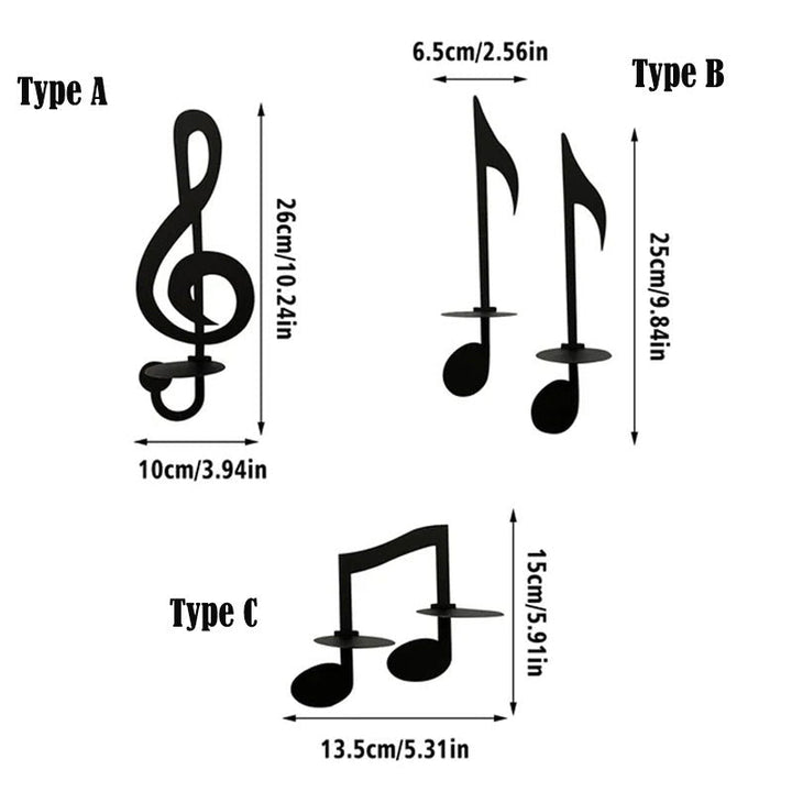 Black Music Note Wall Sconce | Bowlift