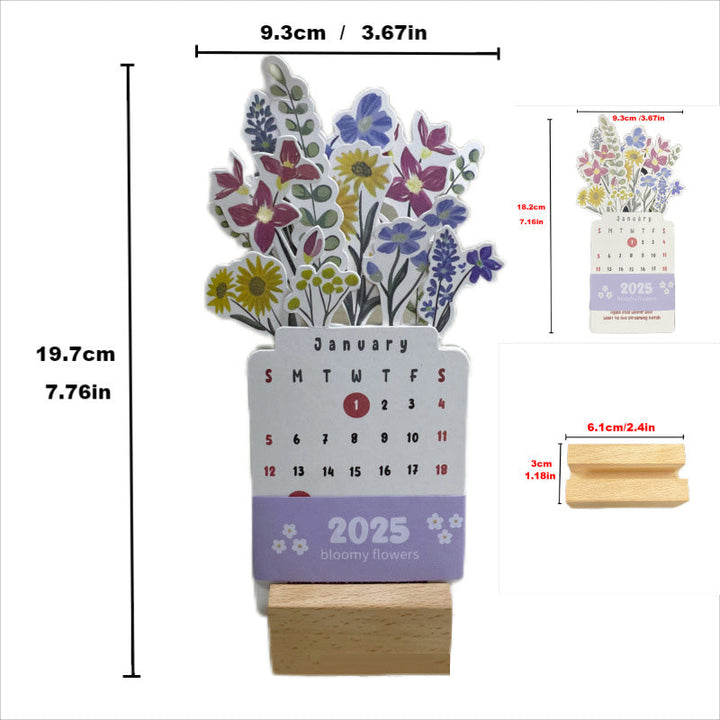 BowLift | 2025 Bloomy Flowers Desk Calendar