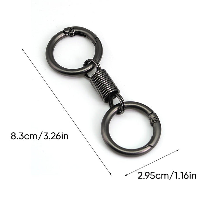 BowLift | Nordic Retro Spring Double Ring Keychain