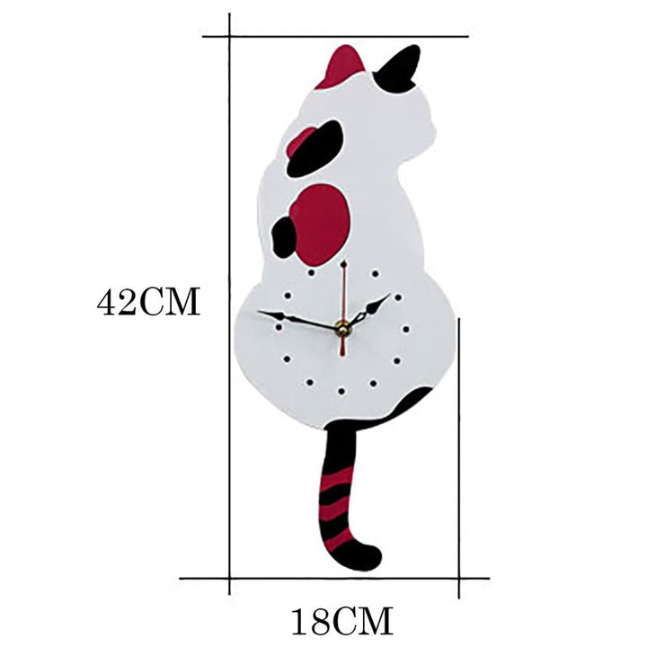Nordic Cat Wagging Tail Wall Clock | Bowlift