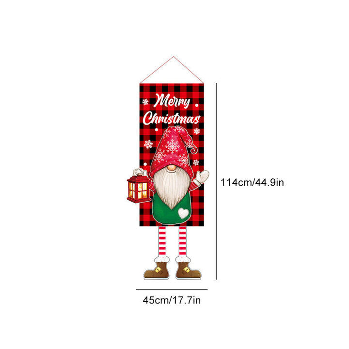 BowLift | Christmas Decoration Hanging Grinch Faceless Doll Door Hanging Flag Garden Flag