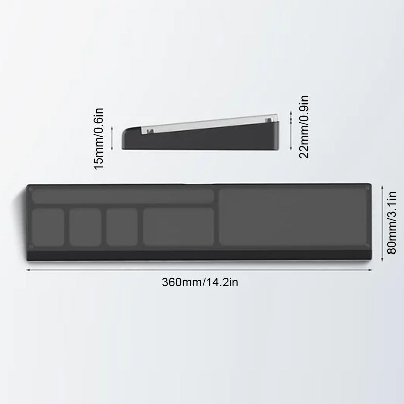 BowLift | Keyboard wrist rest with desk divider box