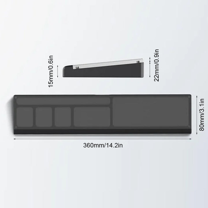 BowLift | Keyboard wrist rest with desk divider box