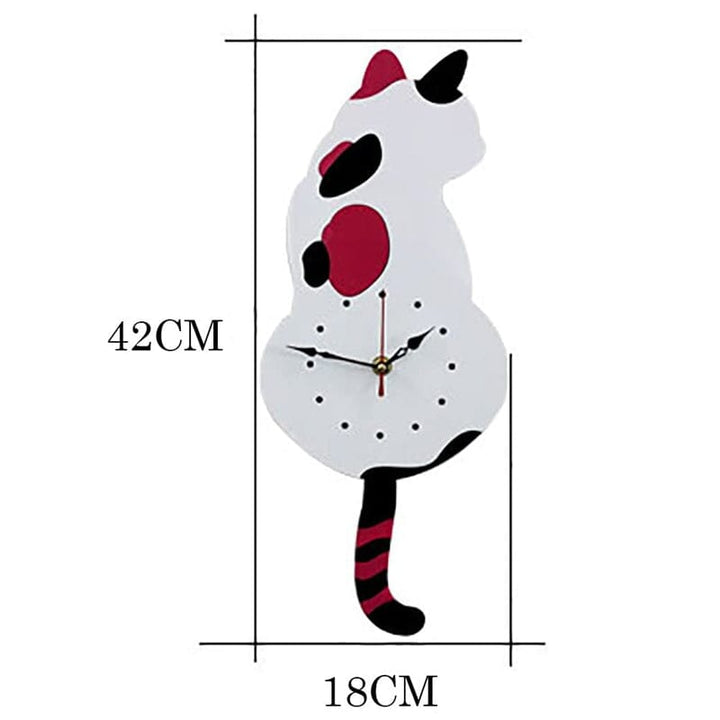BowLift | Nordic Cat Wobble-Tail Wall Clock