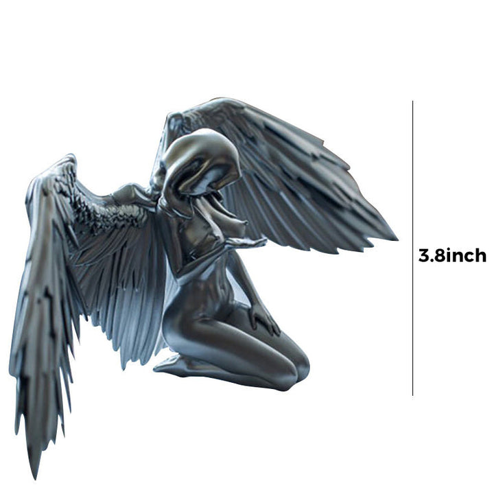 Art Angel Female Woman Wings Kneeling Cloak Hat | Bowlift