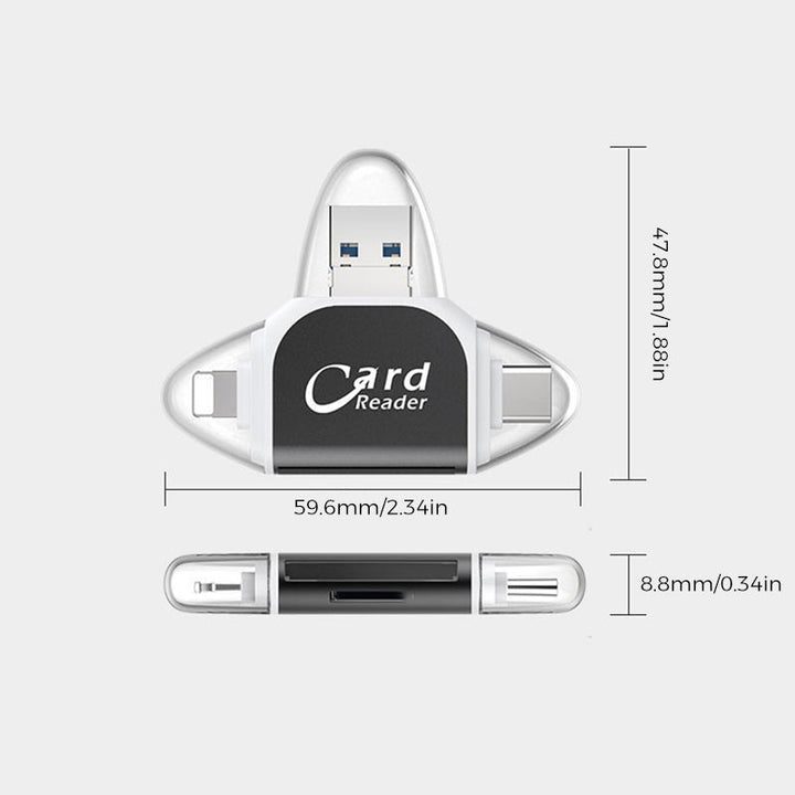 Multi-Port 4 in 1 Universal SD TF Card Reader | Bowlift