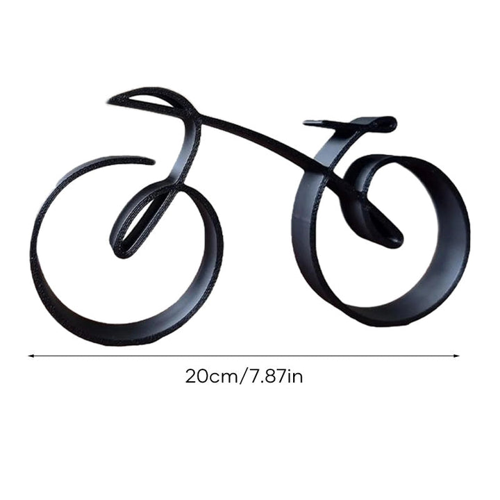 BowLift | Velaro Bike Sculpture | Minimalist Wire Frame Design | Iron Black | Gift Idea for Bike Lovers