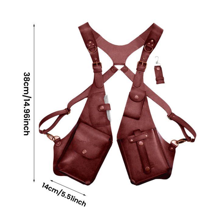 Medieval Steampunk shoulder bag with retro strap | Bowlift