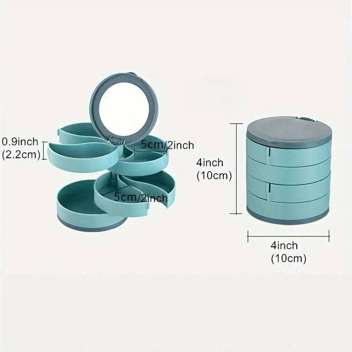 4 Layers Rotatable Jewelry Storage Box | Bowlift