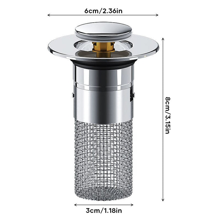 Drain filter stainless steel with pop-up mechanism | Bowlift