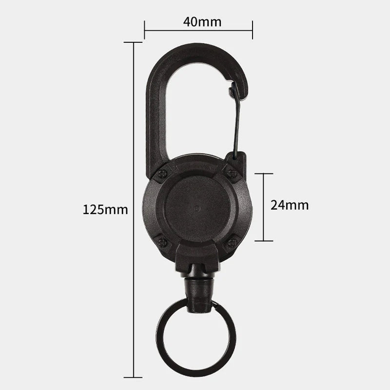 BowLift | Outdoor automatic retractable wire Luya tactical keyring with theft protection