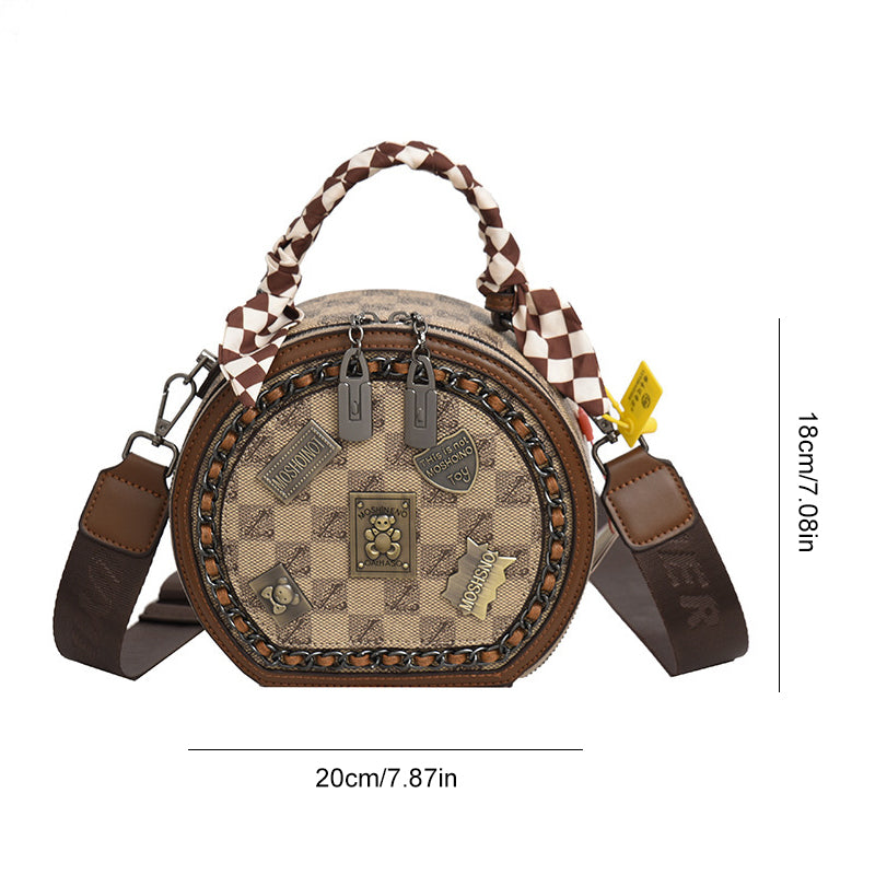 Fashionable Retro Bear Badge Shoulder Bag | Bowlift