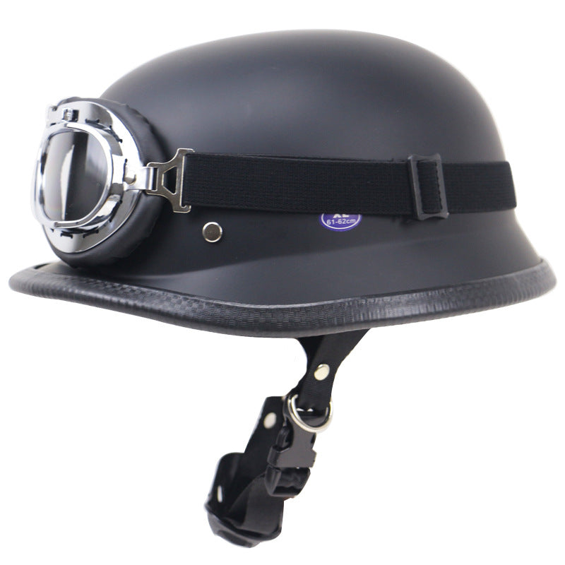 Retro Half-Helmet Motorcycle Protection with Goggles Bowlift