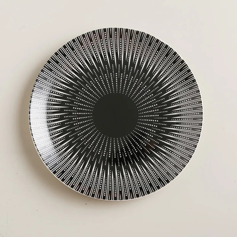 BowLift | Geometric Pattern Ceramic Dinner Plate Set