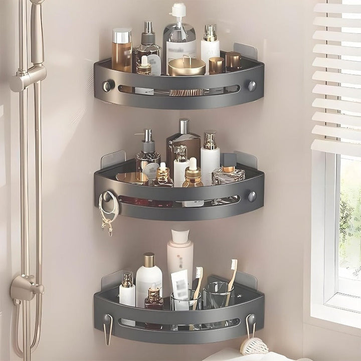 No-Drill Triangle Shower Shelf | Bowlift