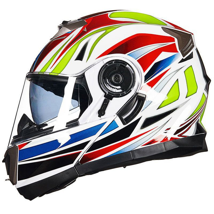 Full-Face Motorcycle Helmet with Advanced Ventilation Bowlift