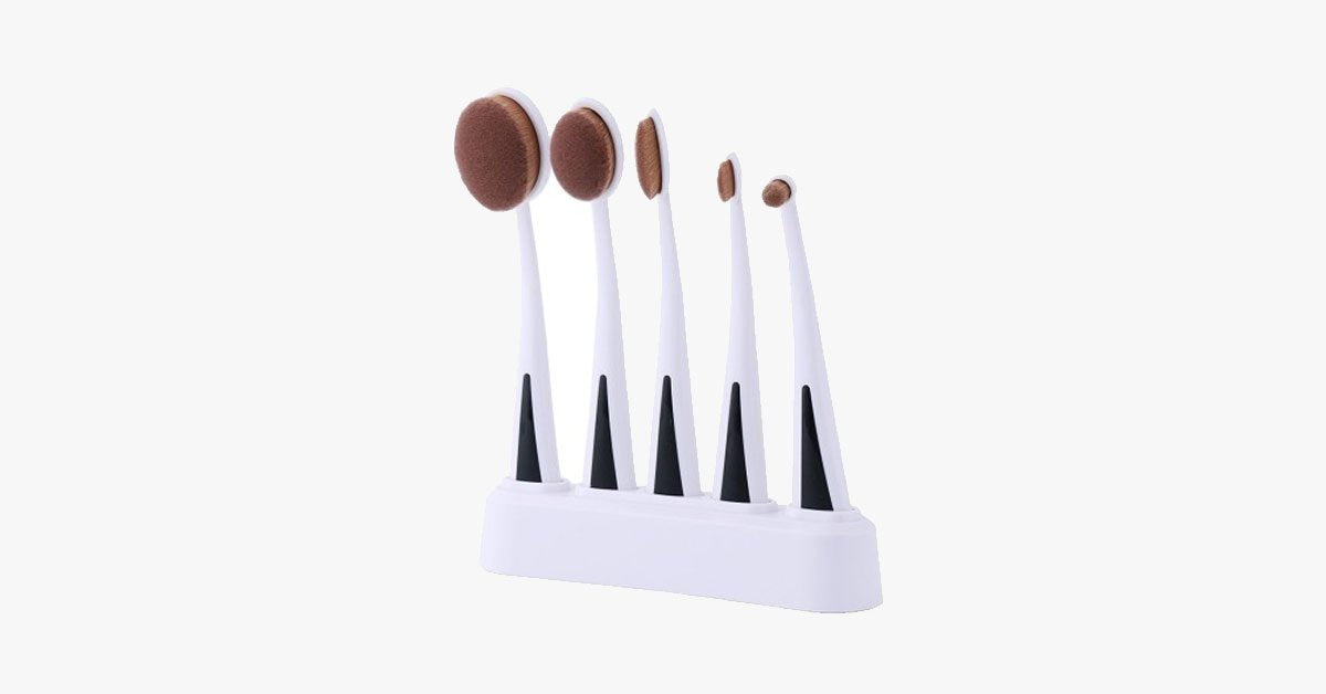 BowLift | Galaxy Oval Brush Set with 5 Pieces with Soft Hair Bristles – Lightweight and Easy to Use